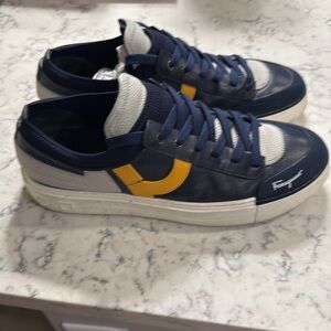 Salvatore Ferragamo men’s 10 Blue Marin Calf leather sneakers